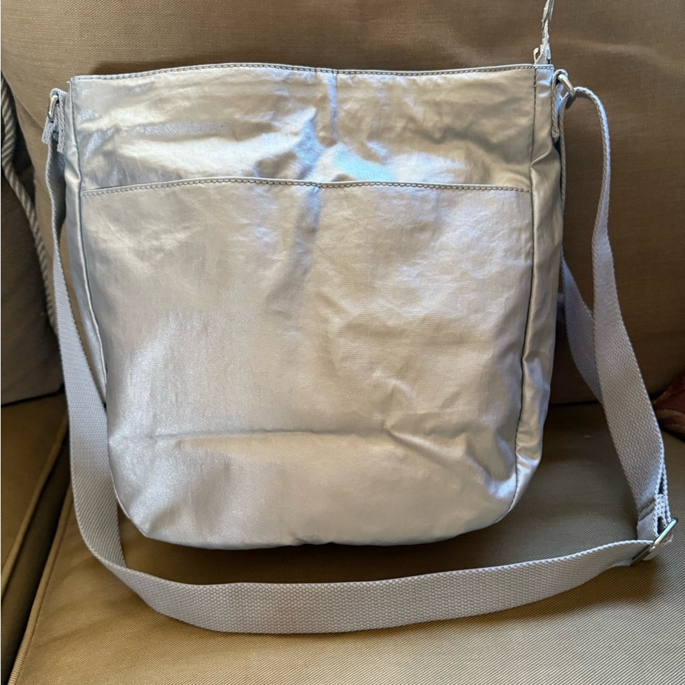 Kipling Shimmering Silver Crossbody Bag - Picture 2 of 6